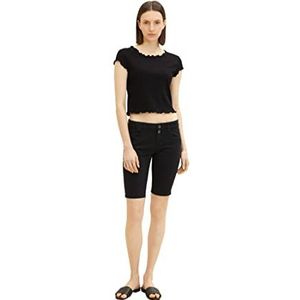 TOM TAILOR Denim Mini-jurk voor dames, met volledige print, 14482 - Deep Black