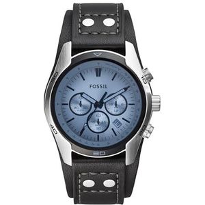 Coachman Chronograph Black Leather Watch