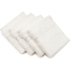 Gözze, Set van 4 handdoeken, lichtbeige, 30 x 30 cm, 100% katoen, uitstekende kwaliteit, 550 g/m², pluizig en zacht, standaard 100