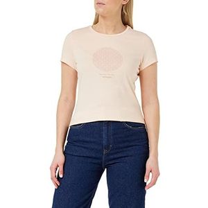 MUSTANG Style Alexia C Chestprint T-shirt voor dames, Bisque 7262