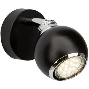 Brilliant Ina G77710/06 wandlamp, 18 x 0 x 14,7 cm, zwart/chroom