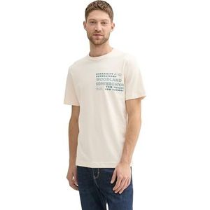 TOM TAILOR 1043409 T-shirt voor heren, 27469 - zacht zand, L