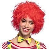 Générique - Pe402 / rood - pruik clown frizzy rood dames - eenheidsmaat