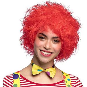 Générique - Pe402 / rood - pruik clown frizzy rood dames - eenheidsmaat