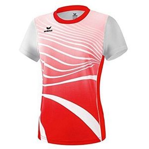 Erima Athletismus functioneel shirt voor dames (1 stuk), Rood/Wit