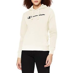 Champion Dames – Sweatshirt met capuchon Classic C-logo Allover – crème, M