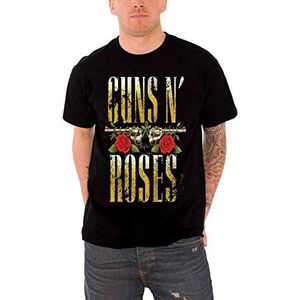Rockoff Trade N' Roses Big Guns T-shirt voor heren, zwart.