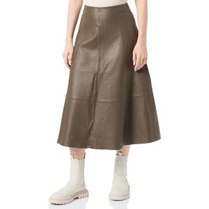 NAEMI Jupe en cuir pour femme 19227089-na01, taupe, XS, taupe, XS