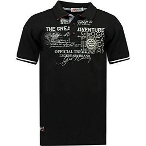 Geographical Norway Koresun_men Poloshirt voor heren (1 stuk), zwart.