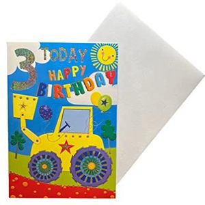 verjaardagskaart voor 3 jaar jongen