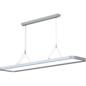 LEDAXO LED hanglamp PL-03-50-R | Indirect licht 5000LM / 50W | Dimbaar 1-10V | 4000K (neutraal wit) | Werkschermen | Zilver | Aluminium behuizing