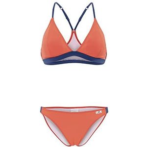 AquaFeeL Bikini voor dames (1 stuk), Oranje/Marineblauw