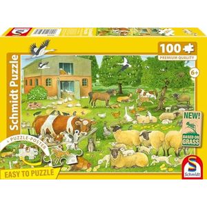 Schmidt Spiele 56528 kinderpuzzel van graskarton, 100 stukjes