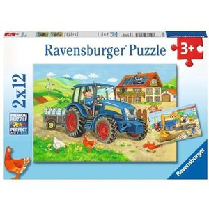 Ravensburger Puzzel Op de Bouwplaats (2x12 Stukjes)