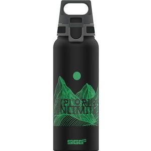 SIGG WMB One Pathfinder Black waterfles (1,0 l), lekvrije en lekvrije drinkfles, vederlichte drinkfles van aluminium, made in Switzerland