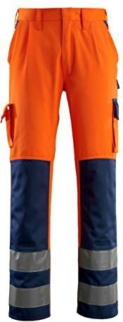 Mascot Safe Compete Broek met kniezakken 07179-860 - hi-vis oranje/marine