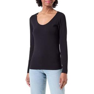 SELECTED FEMME Slfcora Ls Omkeerbare Top Noos T-shirt met lange mouwen voor dames, zwart., XL