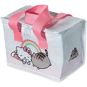 Pusheen and Hello Kitty geïsoleerde lunchtas met ritssluiting