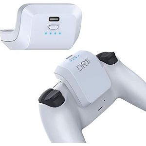 DR1TECH GameBat Batterij voor Dualsense PS5 Controller 1500 mAh Ergonomisch [Wit] | Dubbele Tone Speeltijd | Accessoires voor PS5