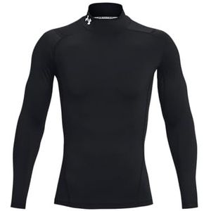 Under Armour Heatgear Armour Comp Mock T-shirt met lange mouwen voor heren (1 stuk), zwart.