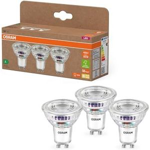 OSRAM Energy Class PAR16 2,5 W, 450 lm, warmwit (2700 K) van transparant loodvrij glas met GU10-fitting in A, diameter 50 mm, IP20