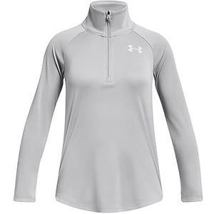 Under Armour Tech Graphic 1/2 ritssluiting, lichtgrijs gemêleerd/metallic zilver, YSM, Mod Gray Light Heather/Metallic Zilver, 38, Mod Gray Light Heather / Metallic Zilver