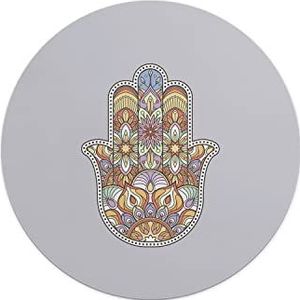 Questo Casa, Ronde muismat met antislip onderkant voor kantoor en thuis, diameter 22 cm