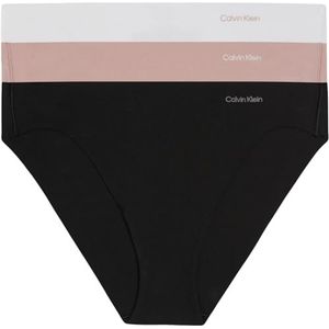 Calvin Klein Set van 3 bikini's (middelhoge taille), bikinislip voor dames, Veelkleurig (Zwart Wit Discret)
