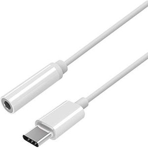 AISENS - A109-0384 - USB-C converter naar Apple Audio Style USB-C/M-Jack 3.5/H, wit, 15 cm