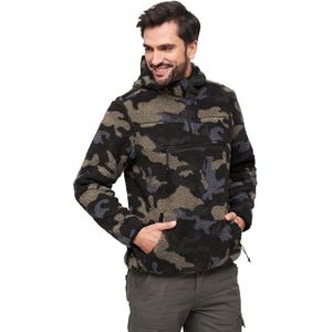 Brandit Werktrui van fleece, Donker camouflagepatroon
