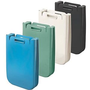 Set van 4 opvouwbare multifunctionele containers 25 liter met één (in totaal 100 liter), van gerecycled kunststof, 45 x 30 cm, kleur