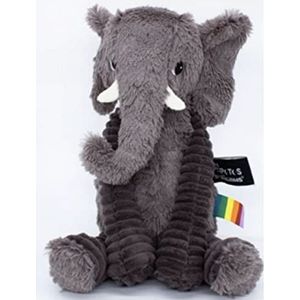 Ptipotos by les Déglingos Pluche Dimoitou olifant grijs – origineel – ideaal knuffeldier vanaf de geboorte – cadeau-idee voor de geboorte – pluche dier – grijs