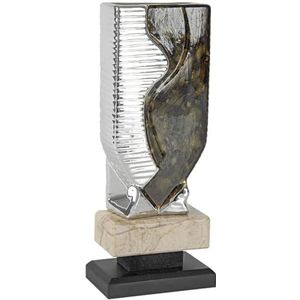 Art-Trophies AT11672 Trofee van keramiek en glas, volwassenen, uniseks, zilver/groen, 25 cm