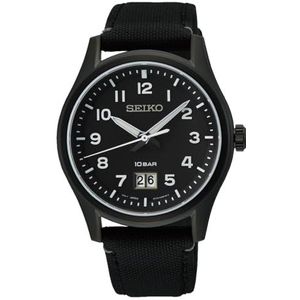 Polshorloge - Zilver - Roestvrij Staal - Textielband - Waterdicht tot 100 Meter