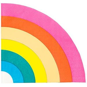 Talking Tables 16 stuks papieren servetten in regenboogvorm voor kinderverjaardag of tafeldecoratie