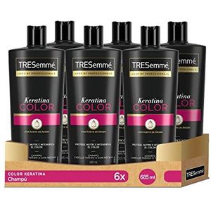 TRESemmé Keratine Color Shampoo voor geverfd haar of strengen met arganolie, beschermt, verzorgt en intensiveert, 6 x 685 ml