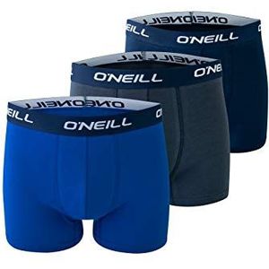 O'Neill Plain boxershorts voor heren, verpakking van 3, marineblauw/kobalt (4847), XXL