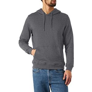 Urban Classics Basic sweatshirt met capuchon voor heren (1 stuk), grijs (houtskool 00091)
