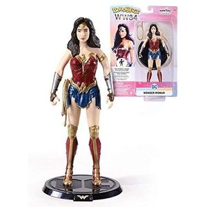 The Noble Collection DC Comics Bendyfigs Wonder Woman – 19 cm (19 cm) Noble Toys DC Bendable – hoge kwaliteit poseerbaar verzamelfiguur met standaard
