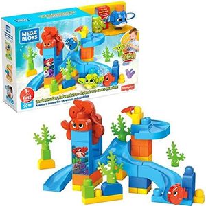 Mega Bloks First Builders koekoeksblokken set onderwateravonturen, bouwspel, 50 stuks, speelgoed voor kinderen en baby's vanaf 1 jaar, GNW64