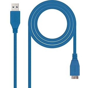 Monkey Ladder Câble USB 3.0 vers micro USB 3.0, utilisation principale dans les téléphones portables et appareils photo numériques, type A/M-Micro B/M, mâle-mâle, bleu, 2 m