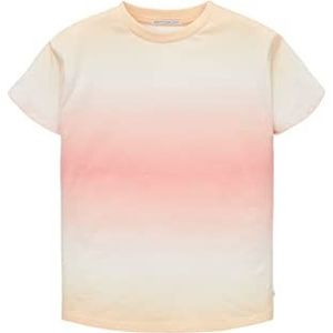 Tom Tailor 1037258 T-shirt voor jongens, 31765 - Oranje Red Dip Dye Print