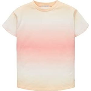 Tom Tailor T-shirt pour enfants, 31765 - Orange Red Dip Dye Print, 116