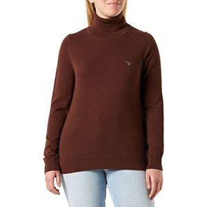 GANT Lambswool dames coltrui ultra slim, cocoa bean