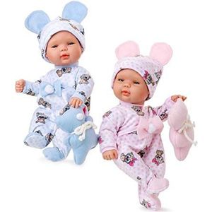 Berjuan Babypopkleding Pyjama Meisjes Textiel Blauw 2-delig