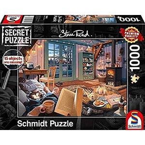 Schmidt Spiele 59655 In het vakantiehuis, geheime puzzel 1000 stukjes