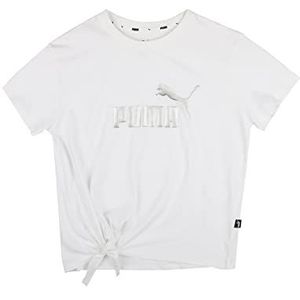 PUMA Ess+ T-shirt voor meisjes, met knopen, G-logo