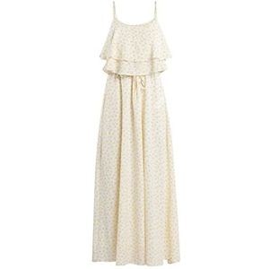 myMo Maxi-jurk voor dames met allover-print, offwhite/geel
