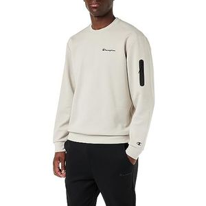 Champion Legacy American Tech Interlock Crewneck Polykatoen Sweatshirt voor heren, Zilver Grijs