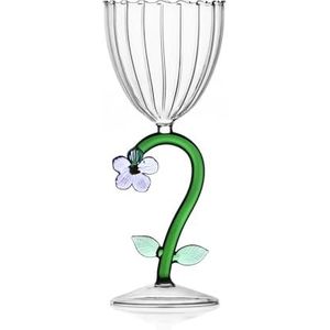 Ichendorf Milan Optisch Glas Bloem Lila | Botanica Collectie | 28 cl | Borosilicaatglas | Handgemaakt